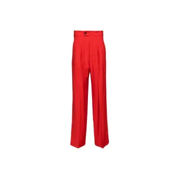 Patrizia Pepe Pleat detailing Straight leg Trousers