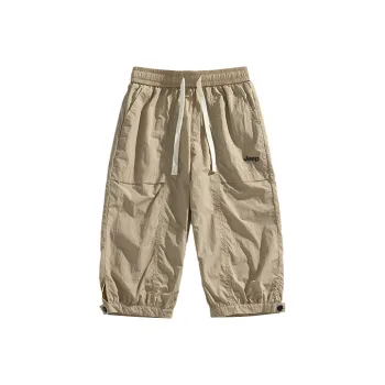 Jeep Mid Rise Lace Up 7/8 Casual Shorts Unisex