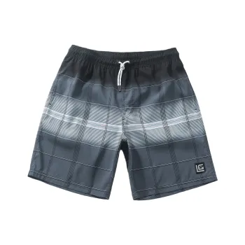 GAILANG Beach Shorts Men's Black White Gray