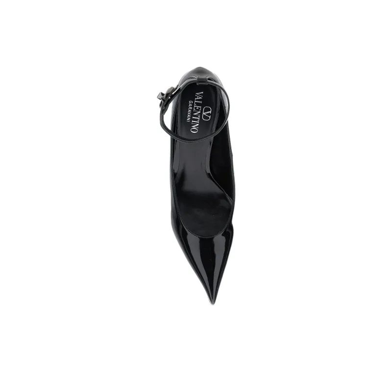 Valentino Logo Plaque Pointed Toe Pumps-4