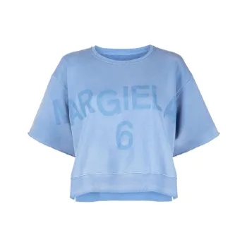 MM6 Maison Margiela Crop Tops Women's Blue