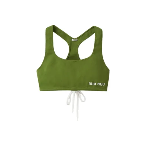 MIU MIU Tank Tops Women's Light Grass Green