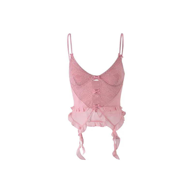 Tiger Mist LAFAYETTE TOP Tank Tops Women's Gray Pink-0
