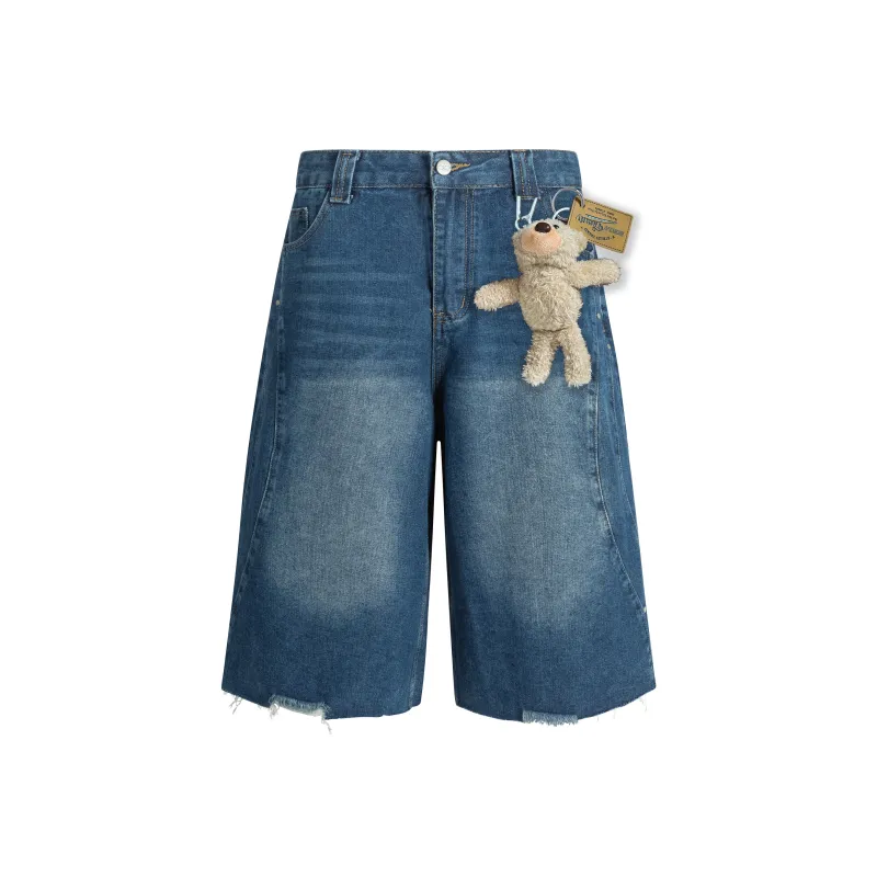 HOKLV Denim Shorts Unisex-14