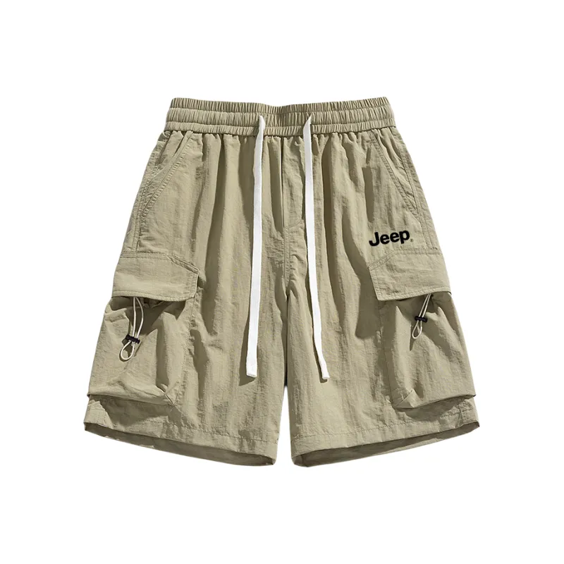 Jeep Casual Shorts Unisex Gray Green-1