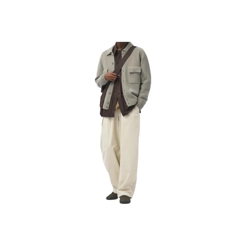 UNIQLO U Collection FW24 Casual Pants Men's Dark Beige-0