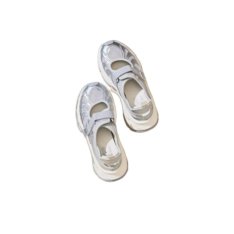 Anta Star Moon Abrasion Resistant Height Increasing Low Top Casual Shoes Women's Silver-2