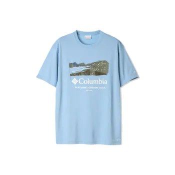 Columbia Lake Arrowhead T Shirt Men's Ripple Blue
