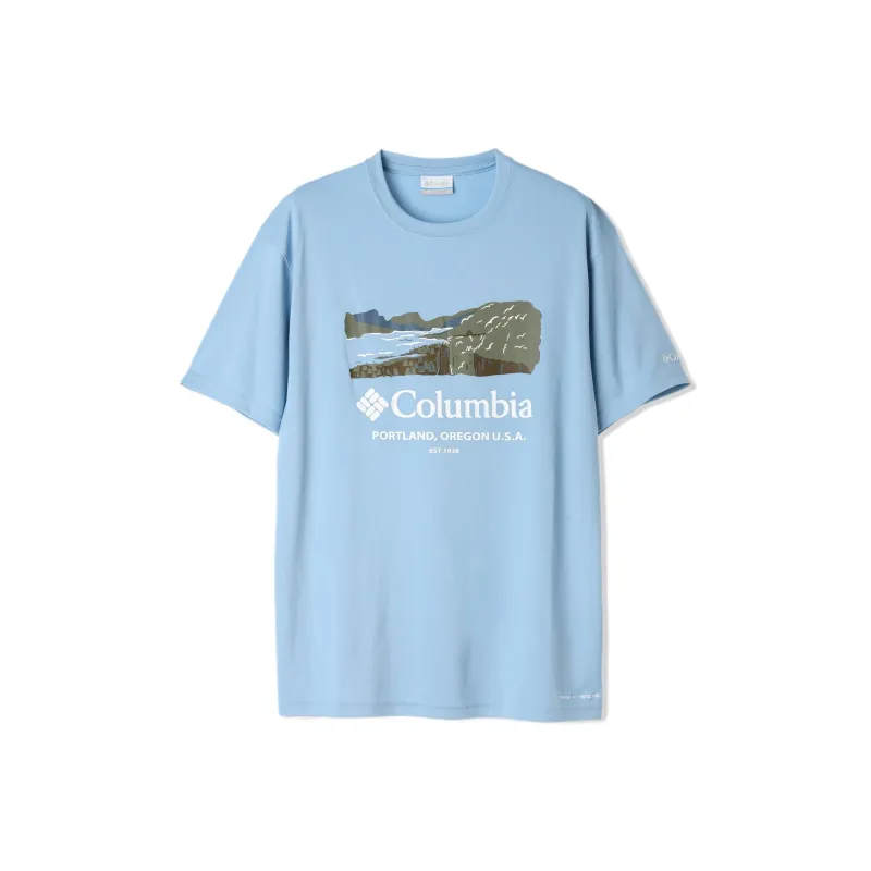 Columbia Lake Arrowhead T Shirt Men's Ripple Blue-0