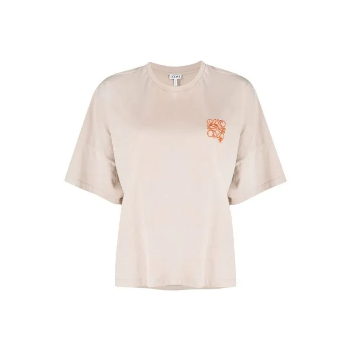 LOEWE SS21 T-Shirt Women's Light Brown-0