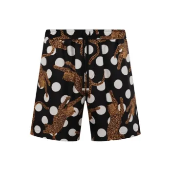 AMIRI Leopard Polka Dots Silk Short