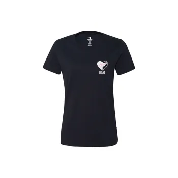 Converse All Star Love T Shirts Women's Black