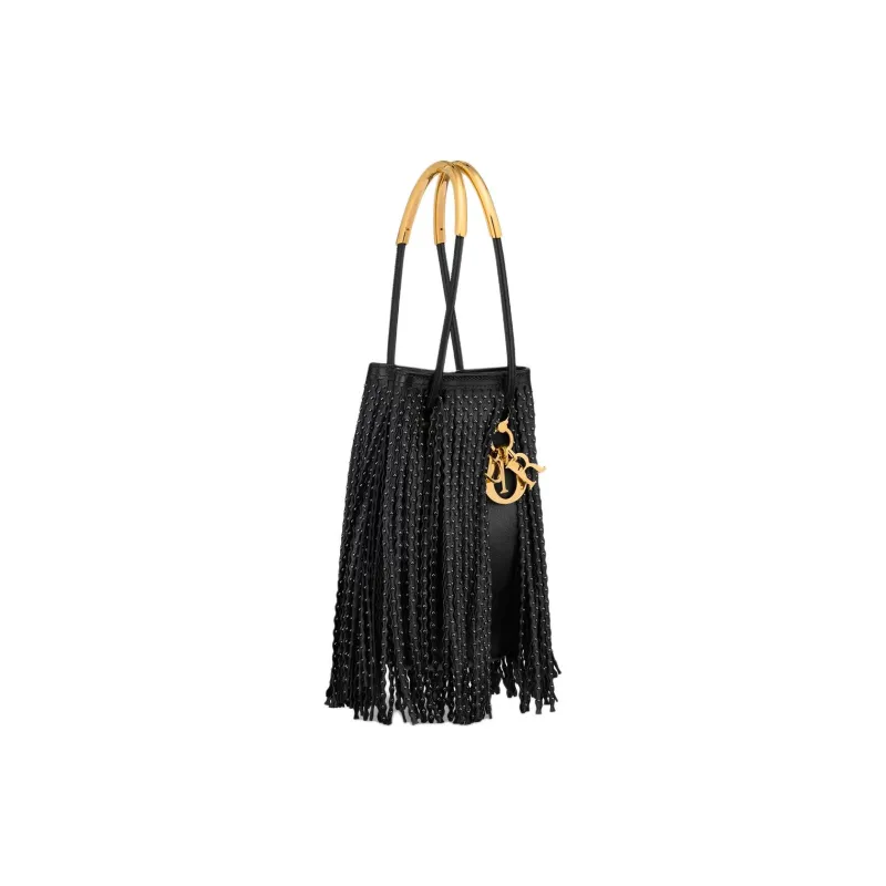 DIOR Sheepskin Bucket Bag, Shoulder Bag, Crossbody Bag, Handbag Mini Women's Black-2