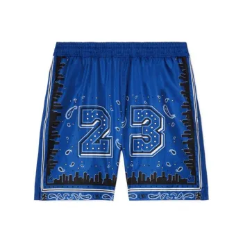 OFF WHITE Bandana Printed Straight Hem Swim Shorts