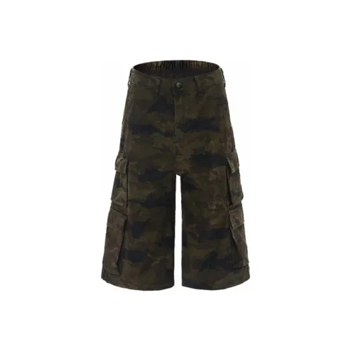 POLAR BEAR Denim Shorts Unisex Camouflage