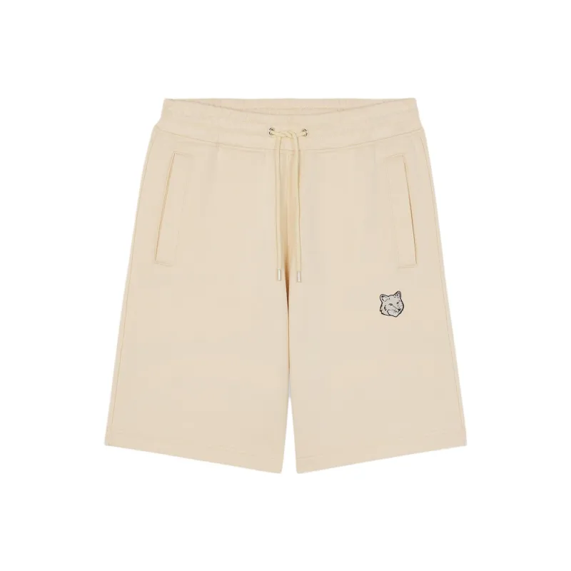 Maison Kitsune Bold Fox Head Patch Oversize Jog Shorts-0