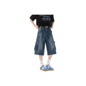 JASONWOOD Cowboy On The Run Denim Shorts Unisex Blue