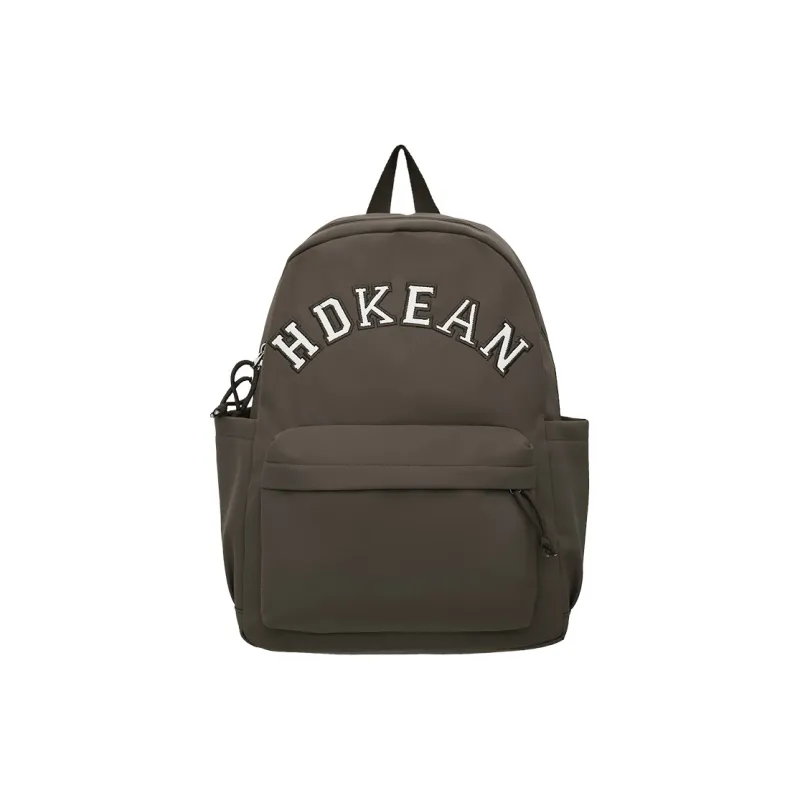 MOK Nylon Backpack Unisex White/Black/Red/Khaki/Brown-11
