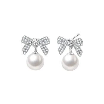Lao Feng Xiang S925 Silver Earrings Women's