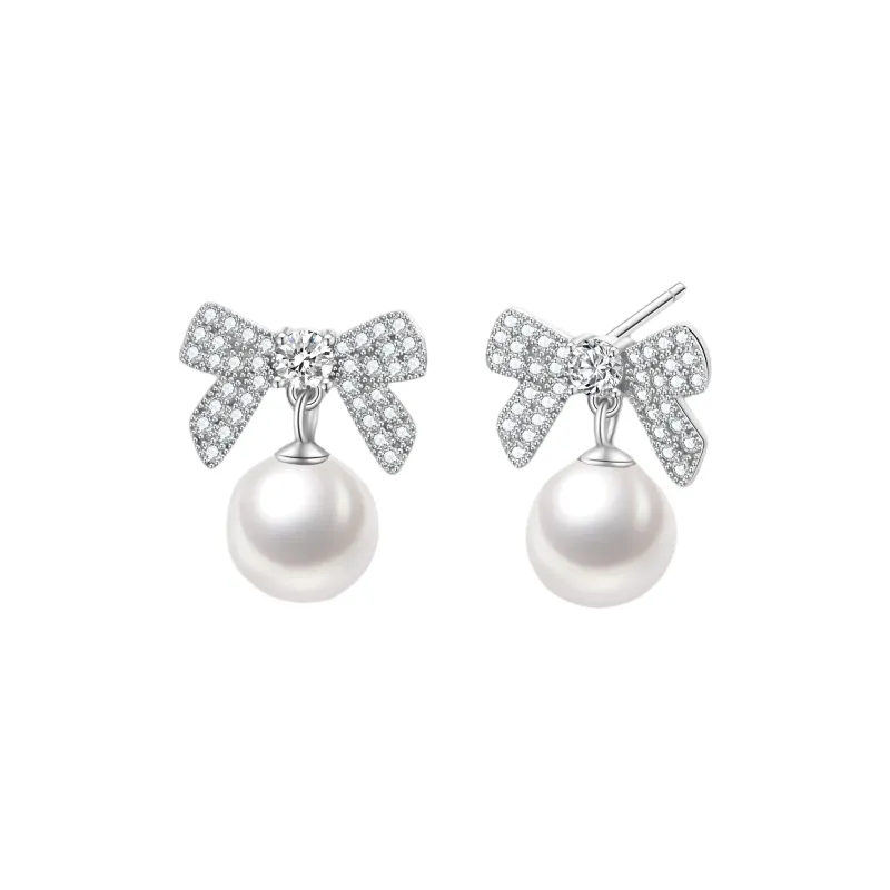 Lao Feng Xiang S925 Silver Earrings Women's-0