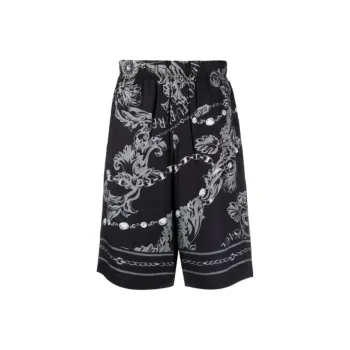 VERSACE JEANS COUTURE Barocco Printed Knee Length Track Shorts