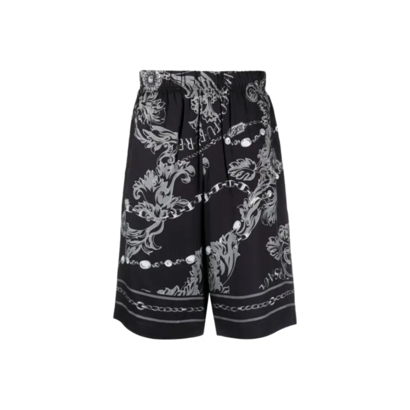 VERSACE JEANS COUTURE Barocco Printed Knee Length Track Shorts-0