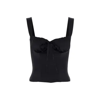 Miaou AGNES CORSET Tank Tops Women's Black