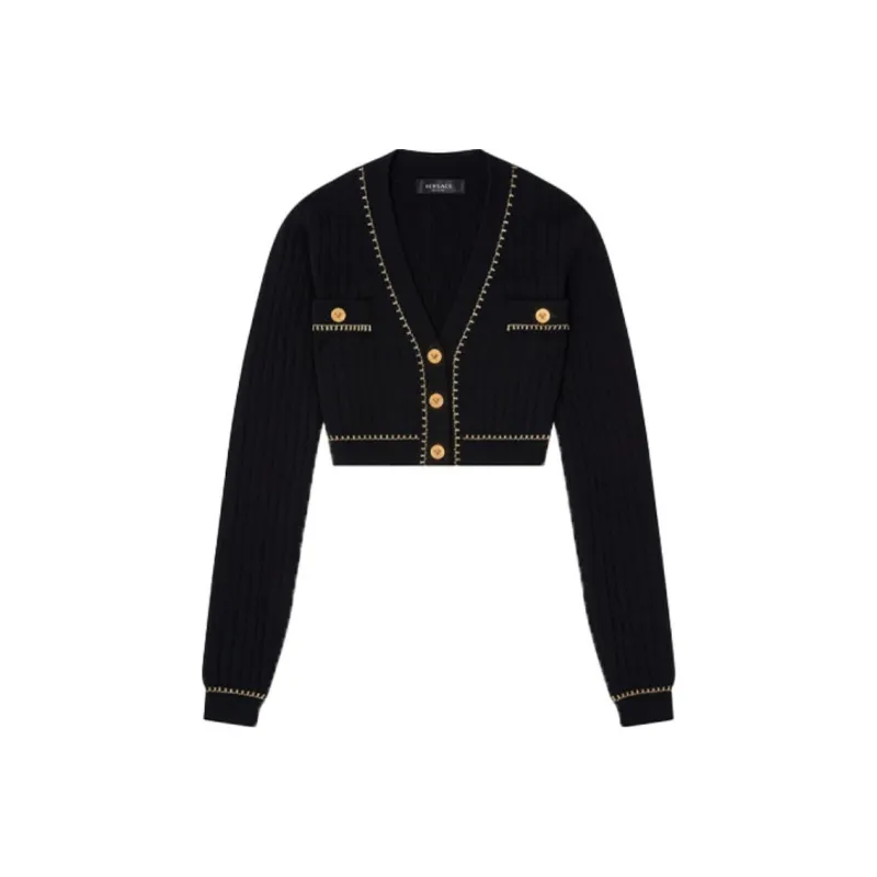 VERSACE Crop Tops Women's Black-0
