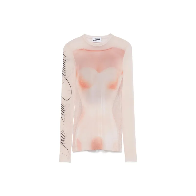 Jean Paul Gaultier Silhouette print T shirt-0