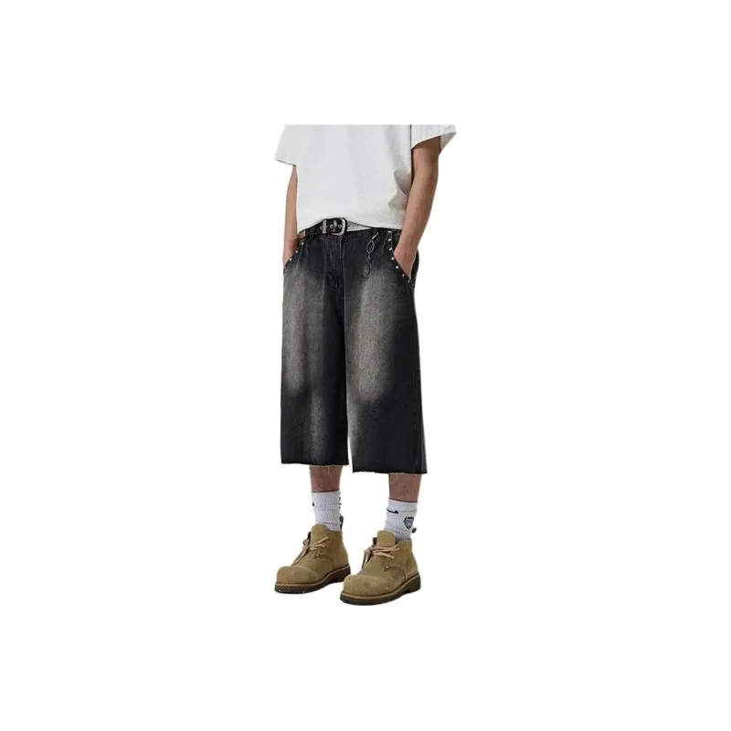UNthemed Denim Shorts Unisex Black-0