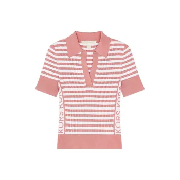 MICHAEL KORS Crop Tops Women's Pink/White