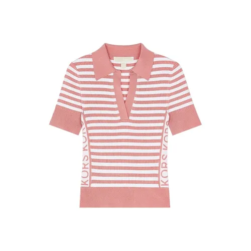 MICHAEL KORS Crop Tops Women's Pink/White