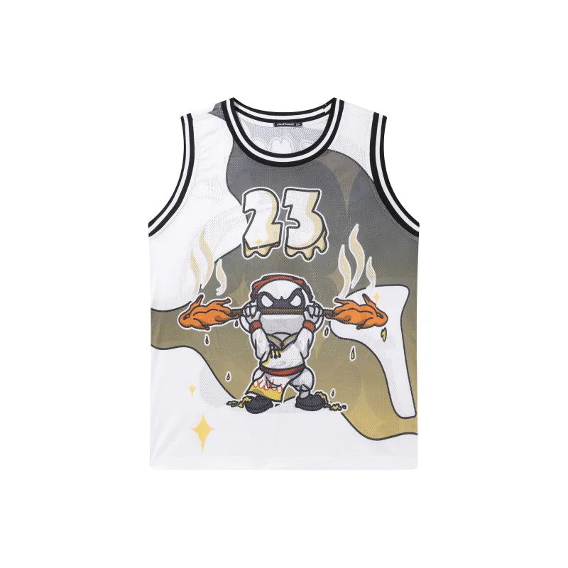 FireMonkey Basketball Jerseys Unisex White-0