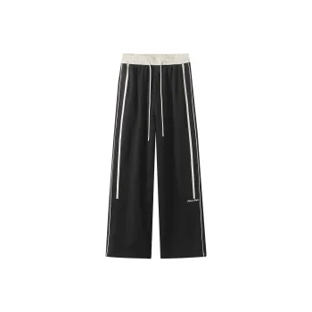 ZWWWZ Casual Pants Unisex Black