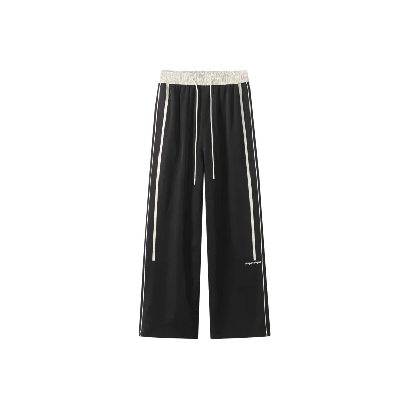 ZWWWZ Casual Pants Unisex Black-0