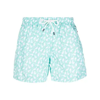 FEDELI Madeira Seal print Swim Shorts