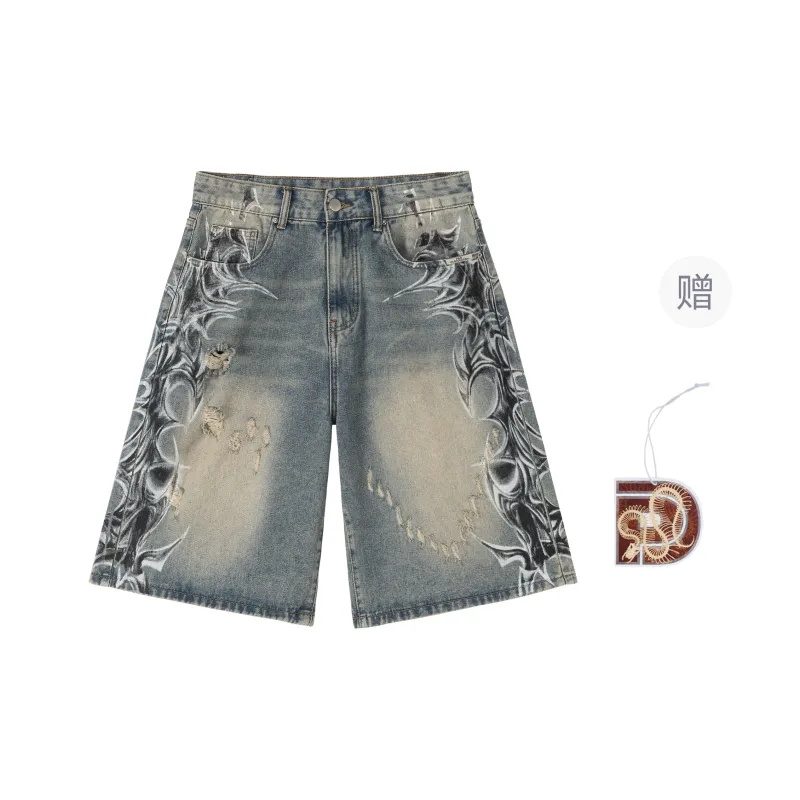 PILOTDRAGON SS25 Denim Shorts Unisex Blue-0