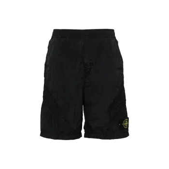 STONE ISLAND Compass badge Crinkled Shorts
