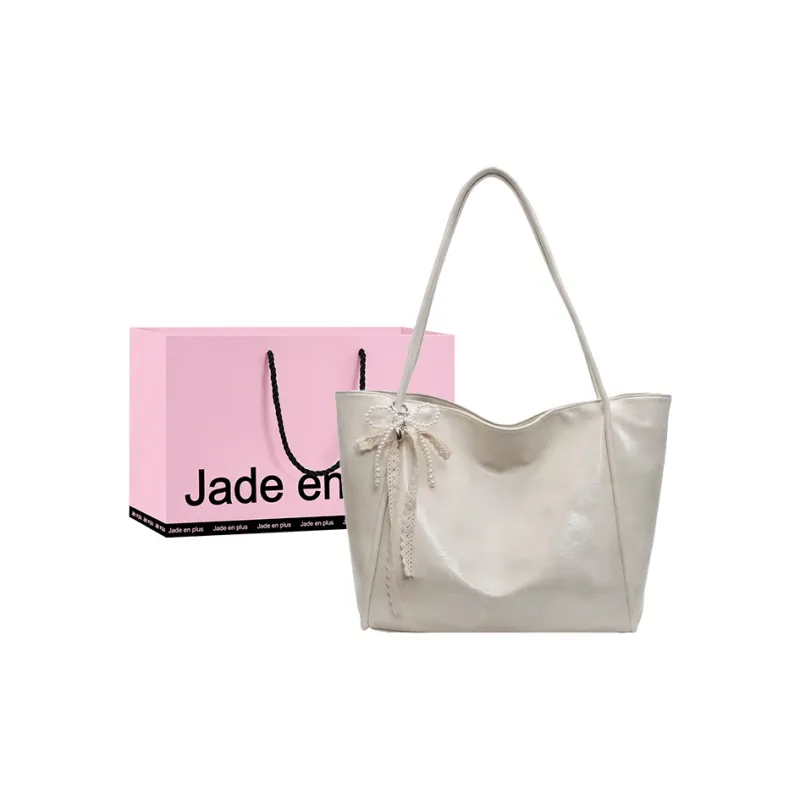 Jade En Plus PU Shoulder Bag Regular Women's Vintage Black/Cream Pink/Ivory White-15