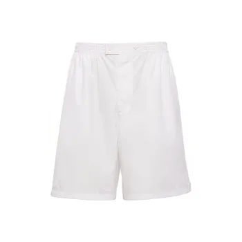 PRADA Cotton Bermudas Casual Shorts Men's White