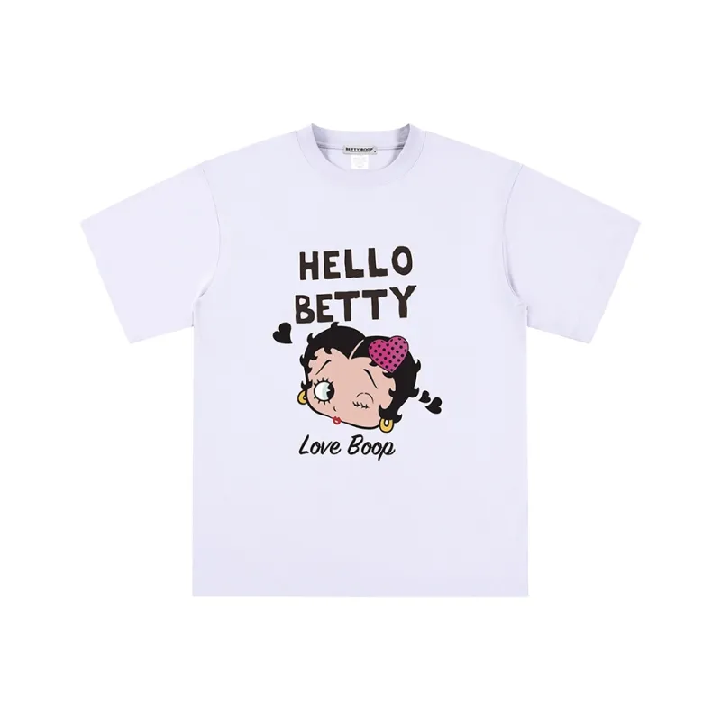 BETTY BOOP Drop Shoulder Sleeve T Shirt Women's-3