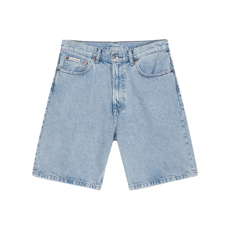 CALVIN KLEIN Denim Shorts Men's Light Blue-0