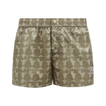 Moncler Swimming Shorts Men's White Green