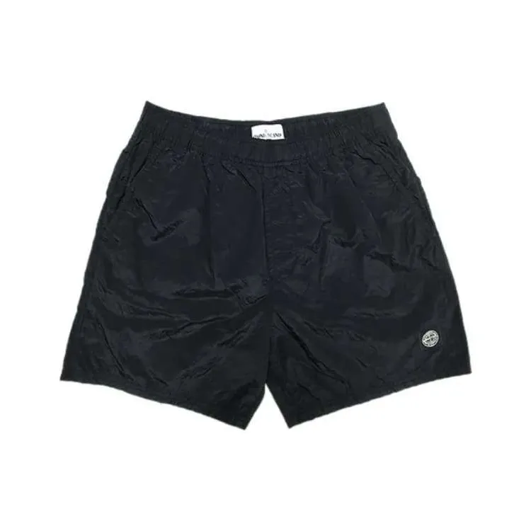 STONE ISLAND Logo-Patch Swim Shorts-0