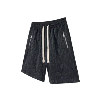 BIENKIMIIYE Casual Shorts Unisex Black Ice Silk