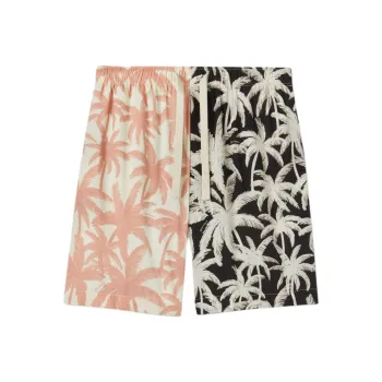 PALM ANGELS Patchwork Detailed Drawstring Palms Shorts