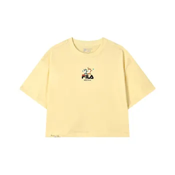 FILA Crop Tops Women's Light Milk Yellow