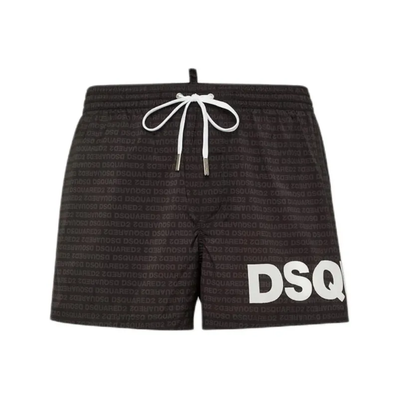 DSQUARED 2 DSQUARED 2 Logo Printed Drawstring Swim Shorts-0