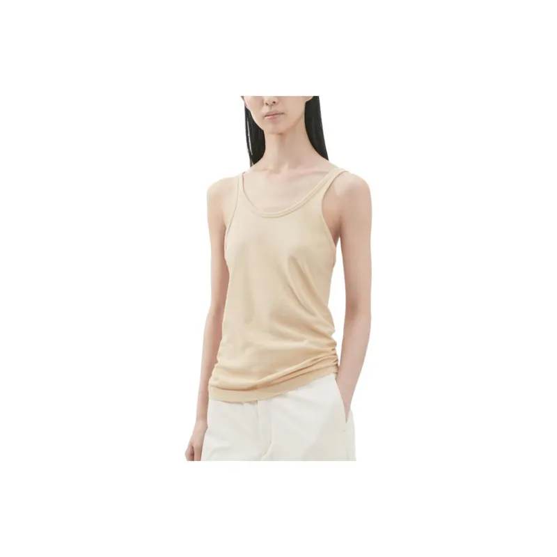 UNIQLO U Collection Tank Tops Women's Light Beige-0