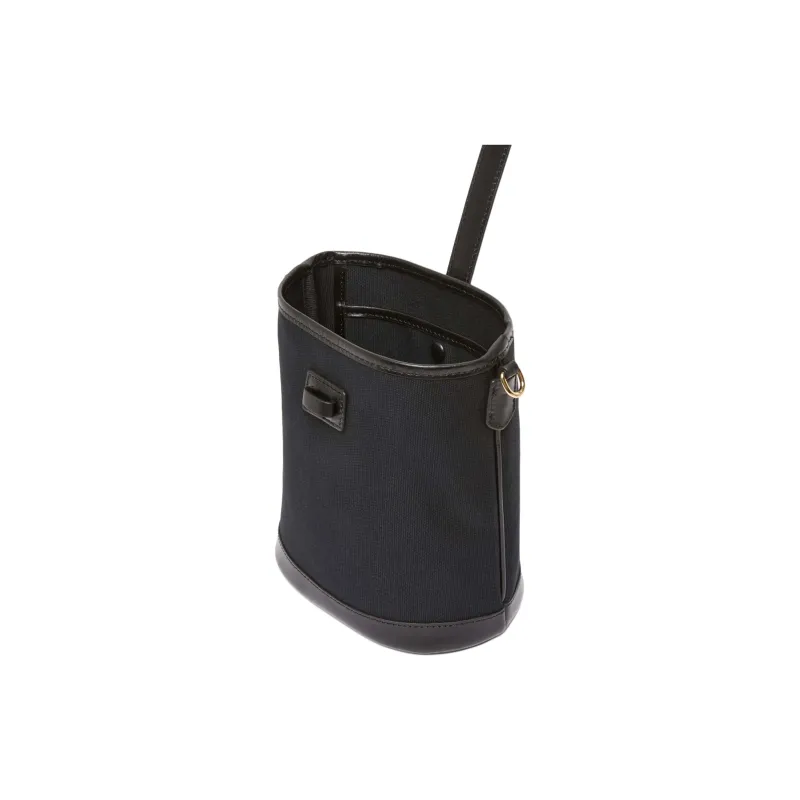 WEEKEND MaxMara Cotton Bucket Bag, Shoulder Bag, Crossbody Bag Trumpets Women's Black-3
